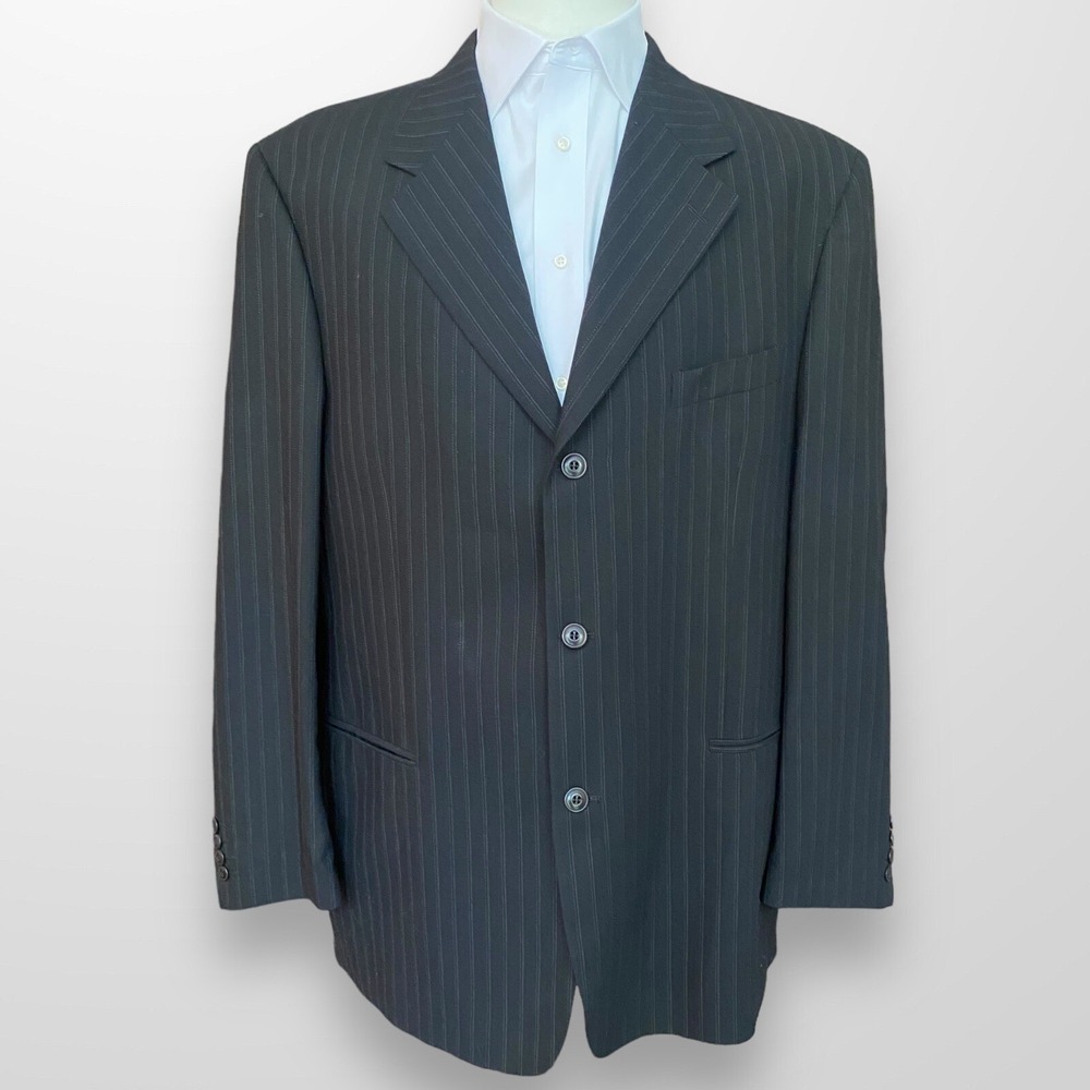 Bachrach Mens Blazer Sport Coat Three Button Casual Jacket 46L Wool Suit NEW VTG